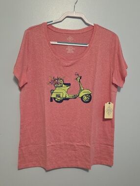 St. John's Bay Womens Crew Neck Short Sleeve T-Shirt XL